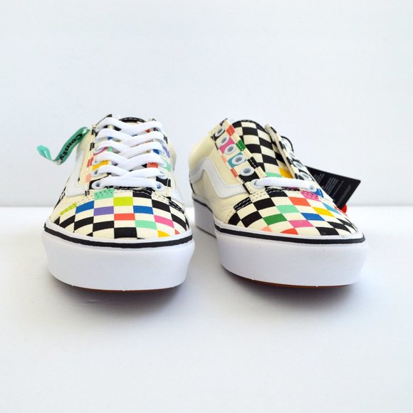 Vans Moma checker confycush old skool  multi tan black and white sneaker shoes 6 - Picture 3 of 8